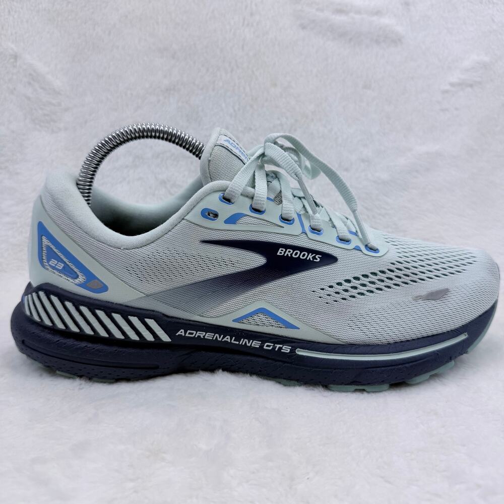 Brooks Adrenaline GTS 23 Womens Running Shoes Blue Glass Marina Size 9 Sneakers